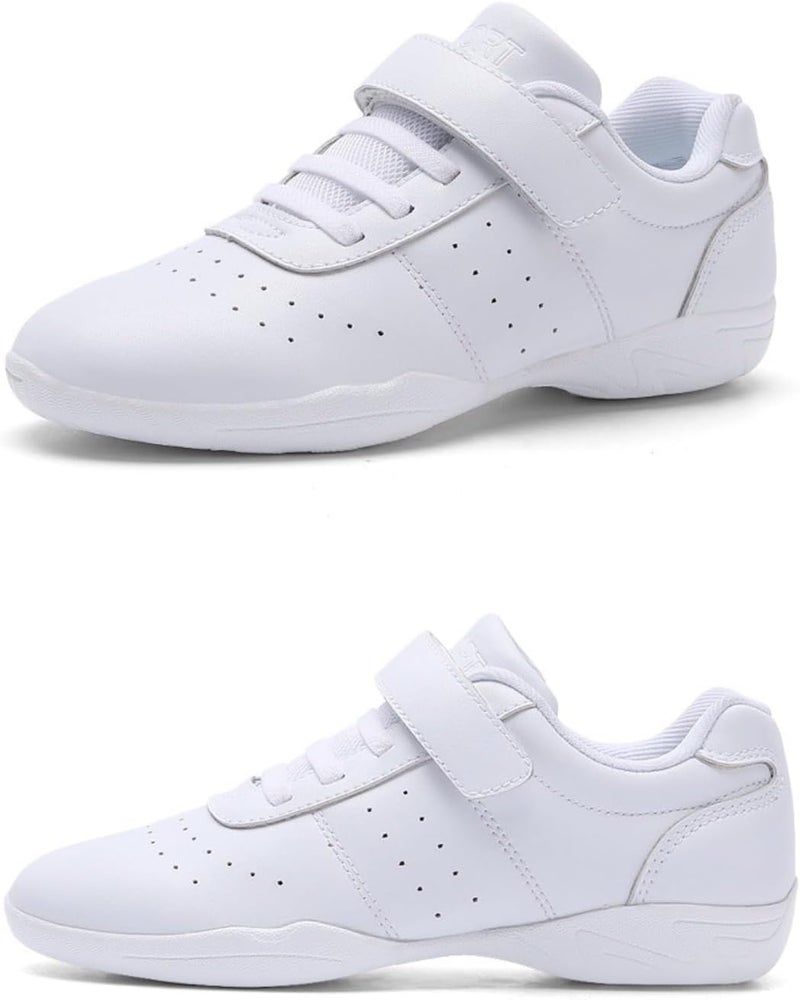 Fenlogft Girl & Youth White Soft Aerobics Shoes Cheerleading Sport Dance Shoes Training Cheer Shoes - Image 1